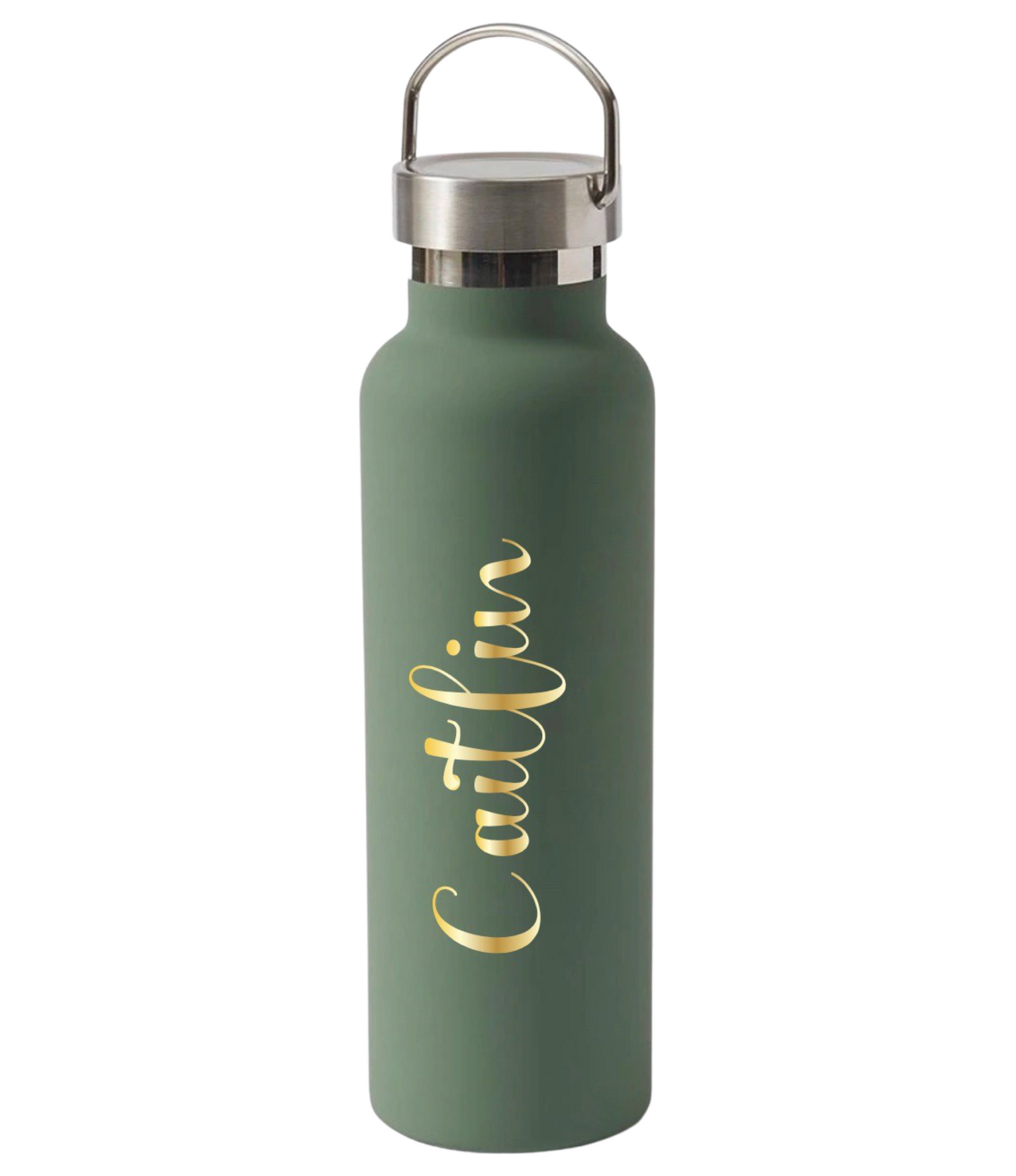 Personalised Drink Bottle - Khaki 600ml