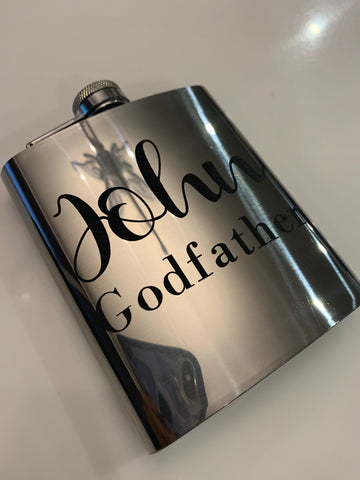 Personalised Silver Flask